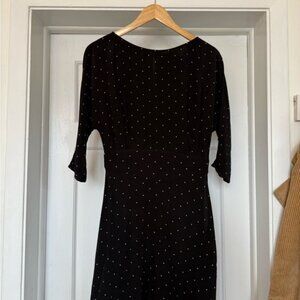 & other stories Elegant Black star Dress size 6 mid thigh quarter sleeve